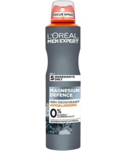 اسپری ضد تعریق مردانه لورال مدل Magnesium Defence حجم ۲۵۰ میل با ماندگاری ۴۸ ساعت